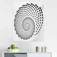 thumbnail image 1 of White Tapestry, Minimalist Spiral Shape Dotted Monochrome Swirling Twisting Helix Form Design, Fabric Wall Hanging Decor for Bedroom Living Room Dorm, 5 Sizes, Black White, by Ambesonne, 1 of 1
