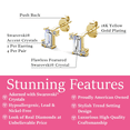 thumbnail image 3 of Cate & Chloe Kimberly 18k Yellow Gold Plated Solitaire Stud Earrings with Swarovski Crystals for Women, 3 of 9