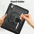 thumbnail image 6 of Allytechgroup iPad Air 13" Case M3 M2 2025/2024, Rotating Kickstand Shockproof Hand Strap + Shoulder Strap Drop Protection Rugged Case for Apple iPad Air 13 inch 2025/2024, Black, 6 of 12