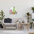 thumbnail image 3 of Stupell Industries Desert Bird on Cactus Botanical & Floral Painting White Framed Art Print Wall Art, 24 x 24, 3 of 9