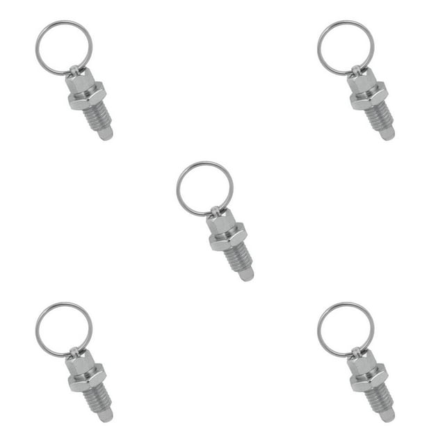 Dalazy Spring Loaded Index Plunger with Convenient Ring Pull Reliable Locking Mechanism M6-3 Stainless Steel 5Set