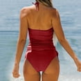 thumbnail image 3 of Akiihool Women Tankini Swimsuits Two Piece Tummy Control Bathing Suits Swim Tank Top with Shorts Swimwear (Red,S), 3 of 5