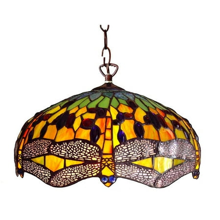 Chloe Lighting Dragonfly 2 Light Pendant