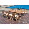 thumbnail image 4 of Grade-A Teak Dining Set: 6 Seater 7 Pc: 94" Double Extension Rectangle Table And 6 Osborne Arm Chairs Outdoor Patio WholesaleTeak #WMDSWVm, 4 of 6