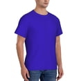 thumbnail image 2 of Bixox Men's Darkblue Printed Short Sleeve Skinny Athletic T-Shirt, 2 of 6