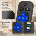 thumbnail image 6 of (Pack of 2) Replacement Remote Control Only for All Roku TV,Compatible for TCL Roku/Hisense Roku/Onn Roku Series Smart TVs (Not for Roku Stick and Box), 6 of 10