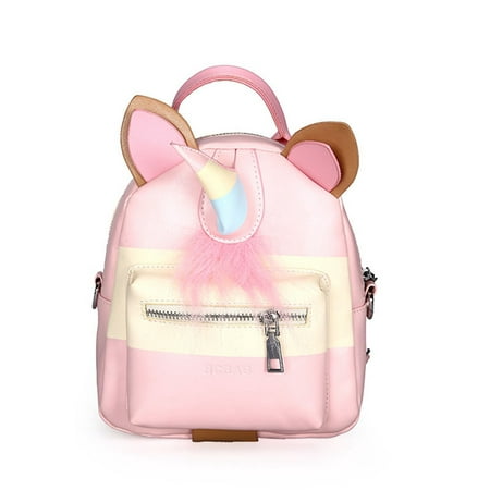 AkoaDa 2019 New Fashion Personality Contrast Color Inkjet Unicorn Backpack Creative Cartoon Color Matching Women's Small Shoulder