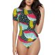thumbnail image 1 of Fotbe Green Mushroom Body de Mujer con Cuello Redondo y Mangas Cortas, Sin Mangas Ajustado, Suave, Cómodo y Básico-Small, 1 of 7