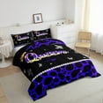 thumbnail image 3 of Castle Fairy Female Women Men Gradient Queen Crown Bedding Comforter Set 2pcs,Abstract Cheetah Print Twin Comforter Sets Microfiber,Flying Butterflies Glitter Breathable Bedding Set, 3 of 8