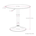 thumbnail image 2 of CorLiving Maya Round Adjustable Height Indoor Bar Table with Swivel and Metal Pedestal Base, Chrome/Black, 2 of 7