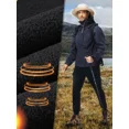 thumbnail image 6 of Men's Hooded Softshell Jacket Water-resistant Insulated Windbreaker Winter Warm Fleece Lined Rain Shell Jacket Navy 2XL, 6 of 8