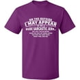 thumbnail image 2 of OXI T-Shirt - On The Outside I May Appear, Basic Casual T-Shirt for Men's and Women Fleece T-Shirt Short Sleeve - Purple Medium, 2 of 3