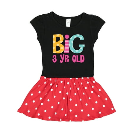

Inktastic Big 3 Year Old 3rd Birthday Gift Toddler Girl Dress