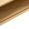 thumbnail image 2 of 2-Tier Coffee Table, 41" Modern Accent Table with Rattan Sliding Door, Adjustable Feet, Open Storage, Wood Center Table for Living Room, Bedroom, 2 of 9