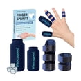 thumbnail image 1 of wonima44 Trigger Finger Splint and Cold Gel Ice Pack Set, Thumb Ice Packs for Pain Relief, Finger Brace for Straightening/Arthritis, Fits Index/Middle/Ring Finger(Blue 2+2 Set), 1 of 1