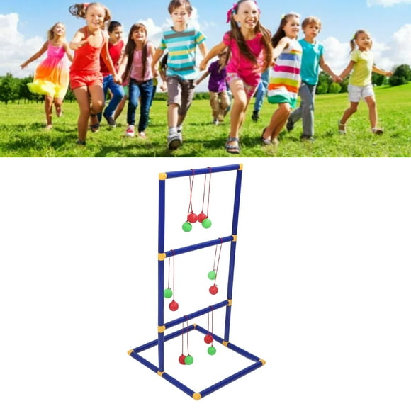 Ladder Ball Set, Toss Match Ladder Toss Game Set Easy Set Tup Interaction Replacement with 12pcs Small Balls for Outdoor