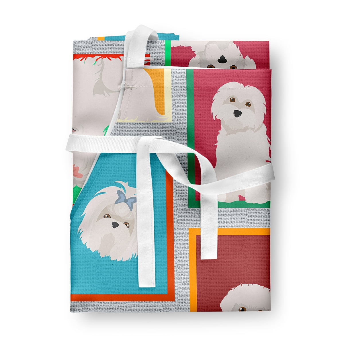 Lots of Maltese Apron 27 in x 30 in
