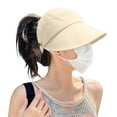 thumbnail image 4 of uvwlwu Wide Brim Sun Visor Hat for Women Adjustable UPF Protective Empty Top Design Summer Beach Outdoor Activities(Khaki), 4 of 4