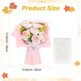 thumbnail image 3 of Ramo de Flores de Ganchillo Uxcell, Mezcla de 6 Rosas y 3 Margaritas Hechas a Mano con Bolsa de Regalo para Decoración del Hogar DIY [Rosa Gradiente], 3 of 6