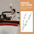 thumbnail image 4 of FENGGUIQU White Wedding Car Flower Decoration Set, Lifelike Plastic Rose Belt for Party, Church, and Event Decor, 4 of 8