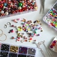 thumbnail image 6 of Uxcell Round Letter Beads, 300 Pcs Letter O Acrylic Alphabet Beads Black Beads White Letters for Jewelry Making Bracelets Making Necklaces DIY, White, 6 of 6