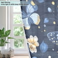 thumbnail image 4 of Yayeee Window Curtains Light Filtering 63"x42" Grommet Panel Pair Home Living Room Decor, Butterflys Pattern, 4 of 7