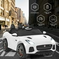 thumbnail image 4 of Costway 12V Jaguar F-Type SVR Licensed Kids Ride On Car Motorized Vehicle w/ MP3 White, 4 of 9