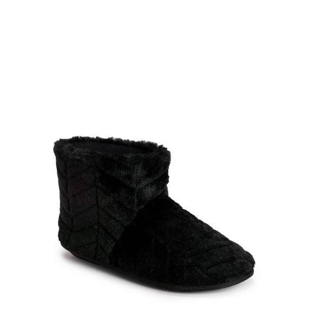 Muk Luks Chevron Fur Bootie Slippers (Women's) - Walmart.com
