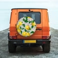 thumbnail image 6 of Goofa Lemon Seamless Pattern Oil Painting Effect Pattern Universal Tire Cover for Jeep, SUV, Truck, and Trailer – Waterproof, UV-Resistant,Easy to Install, Fits 14"-17" Tires-15 inch, 6 of 6