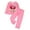Pink, variant on ZHOGXU Kids Boys And Girls Pajama Set Glow In The Dark Long Sleeve Tops And Pants Cute Printed Sleepwear Casual Daily Wear,Black,3-4Y