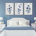 thumbnail image 5 of Navy Blue and Grey Flower Framed Canvas Wall Art Set,Modern Botanical Plant Wall Decor,Neutral Wildflower Painting,Watercolor Aesthetic Floral Artwork for Living Room,Bedroom,Office-24''x36''x3, 5 of 7