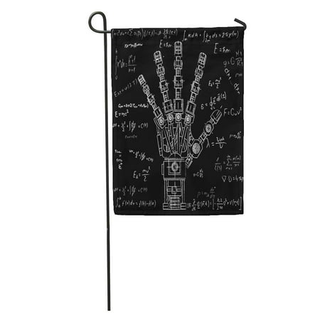 Outdoor Patio And Garden Ideas SIDONKU The Drawing Model of Robot Arm Robotics Ideas Artificial Intelligence Bionic Prostheses Science Garden Flag Decorative Flag House Banner 28x40 inch ()