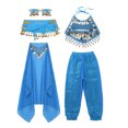 thumbnail image 3 of DPOIS Kids Girls Arabian Princess Belly Dance Halloween Halter Top Harem Pants, 3 of 7