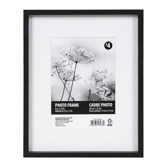 Gally Black Picture Frame, 8" x 10"/5" x 7"