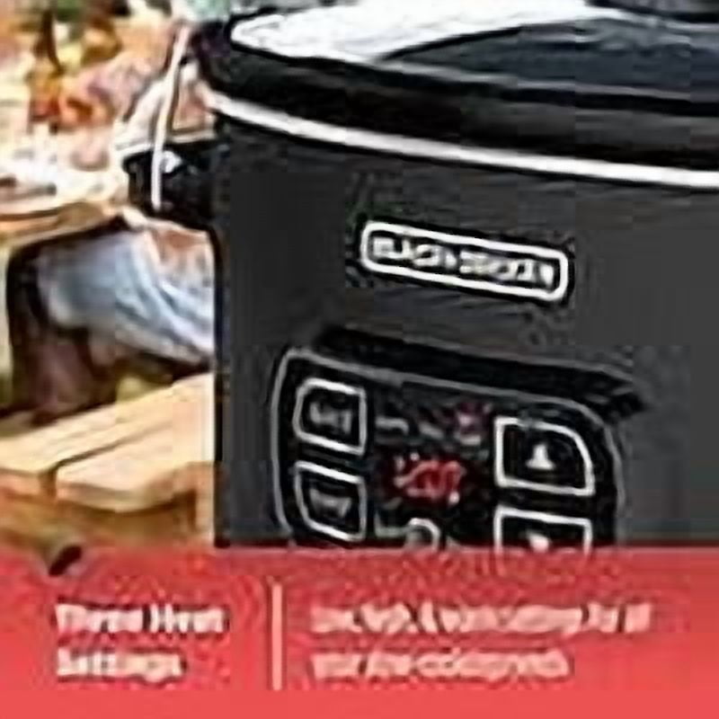 BLACK+DECKER 7-Quart Slow Cooker, SCD4007, Chalkboard Exterior, Locking Lid, 3 Heat Settings, Removable Stoneware Crock