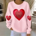thumbnail image 3 of Yuyuzo Chandails en Molleton pour Femmes Saint-Valentin T-Shirts Graphiques Hauts Décontractés Manches Longues Col Rond Mode Chandail, 3 of 5