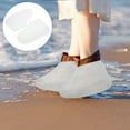 thumbnail image 2 of EeaseMX 1 par de protectores de zapatos impermeables de silicona, fundas duraderas para exteriores, talla L, color blanco, 2 of 7