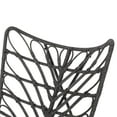 thumbnail image 6 of Noble House Broxon Wicker Outdoor Accent Chairs, Boho Style, Gray and Black (Set of 2), 6 of 11