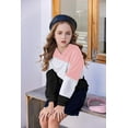 thumbnail image 3 of Arshiner Girls Color Block Hoodies Colorblock Sweatshirt Fall Hooded Sweatshirts Hoodies for Teen Girls Grey Hoodie 13-14 Years Pink&white&black 150, 3 of 4
