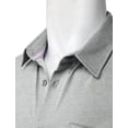 thumbnail image 4 of H2H Men's Casual Slim Fit Short Sleeve Jersey Button Down Shirt (CMTSTS044), 4 of 6