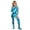 Z1 Sky Blue, variant on Ticikt Girls Metallic Shiny Unitard, High Neck Long Sleeve Footed Bodysuit, Back Zipper Full Body Jumpsuit for Stage Performance Halloween Cosplay,Green