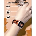 thumbnail image 2 of Wearlizer Halloween Skull Engraved Band Compatible with Apple Watch Band 40mm 38mm 41mm 49mm 45mm 44mm 42mm Women, Two-Tone Skull Cute Soft Silicone Sport Strap for iWatch Series 9 8/7/6/5/4/3/2/1/SE, 2 of 6