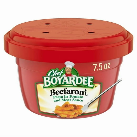 Chef Boyardee Beefaroni, Pasta in Tomato and Meat Sauce Microwavable Meal 7.5 oz Bowl (Pack of 3)