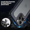 thumbnail image 4 of Designed for iPhone 13 Pro Max, Military Drop Protection Translucent Matte Case Fitting for iPhone 13 Pro Max 6.7 Inch, Gudian Series, Black, 4 of 4