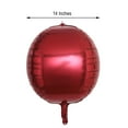 thumbnail image 3 of BalsaCircle 2 Burgundy 14" 4D Round Mylar Foil Plain Balloons Wedding Decorations, 3 of 6