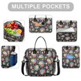 thumbnail image 2 of Pioneer Flower Floral Print Pattern Insulated Leakproof Lunch Box for Women, Large Lunch Bag for Tween Teen Adult, Loncheras Para Mujer for Work Beach Travel Picnic Camping, 2 of 6