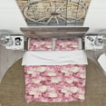 thumbnail image 2 of Designart 'Pink and Yellow Flowers' Floral Duvet Cover Set, 2 of 4