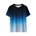thumbnail image 6 of OHMZYZO Summer Shirts for Men Casual Short Sleeve Crew Neck Gradient T Shirt Graphic Tees Basic Tops, 6 of 9