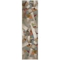 thumbnail image 3 of SAFAVIEH Porcello Harding Abstract Brush Strokes Runner Rug, Grey/Multi, 2'3" x 8', 3 of 6