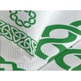 thumbnail image 4 of Ambesonne Irish Quilted Bedspread Set 3 Pcs, Medieval Knots, Queen Size, Fern Green and White, 4 of 5